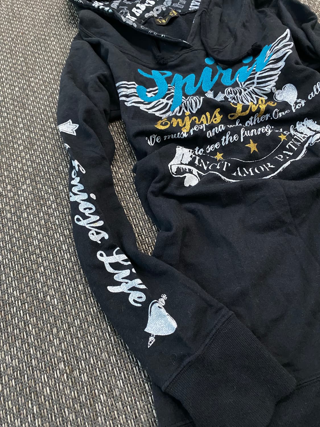 [ROA] Wings&Cross Print Hoodie Sleeve 상품이미지6