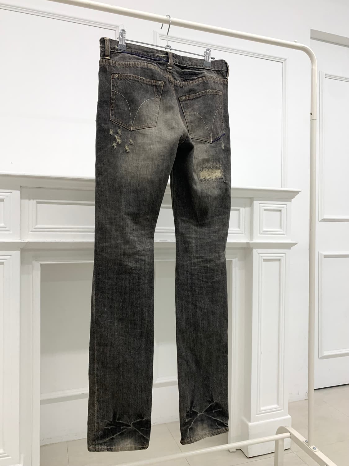 Stud detail distressed denim pants  상품이미지7