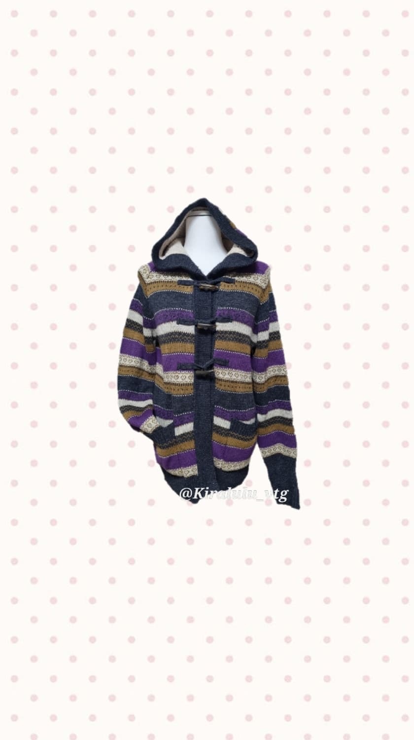 슈슈룬st 하구미 모리 후드 니트 가디건 상품이미지1