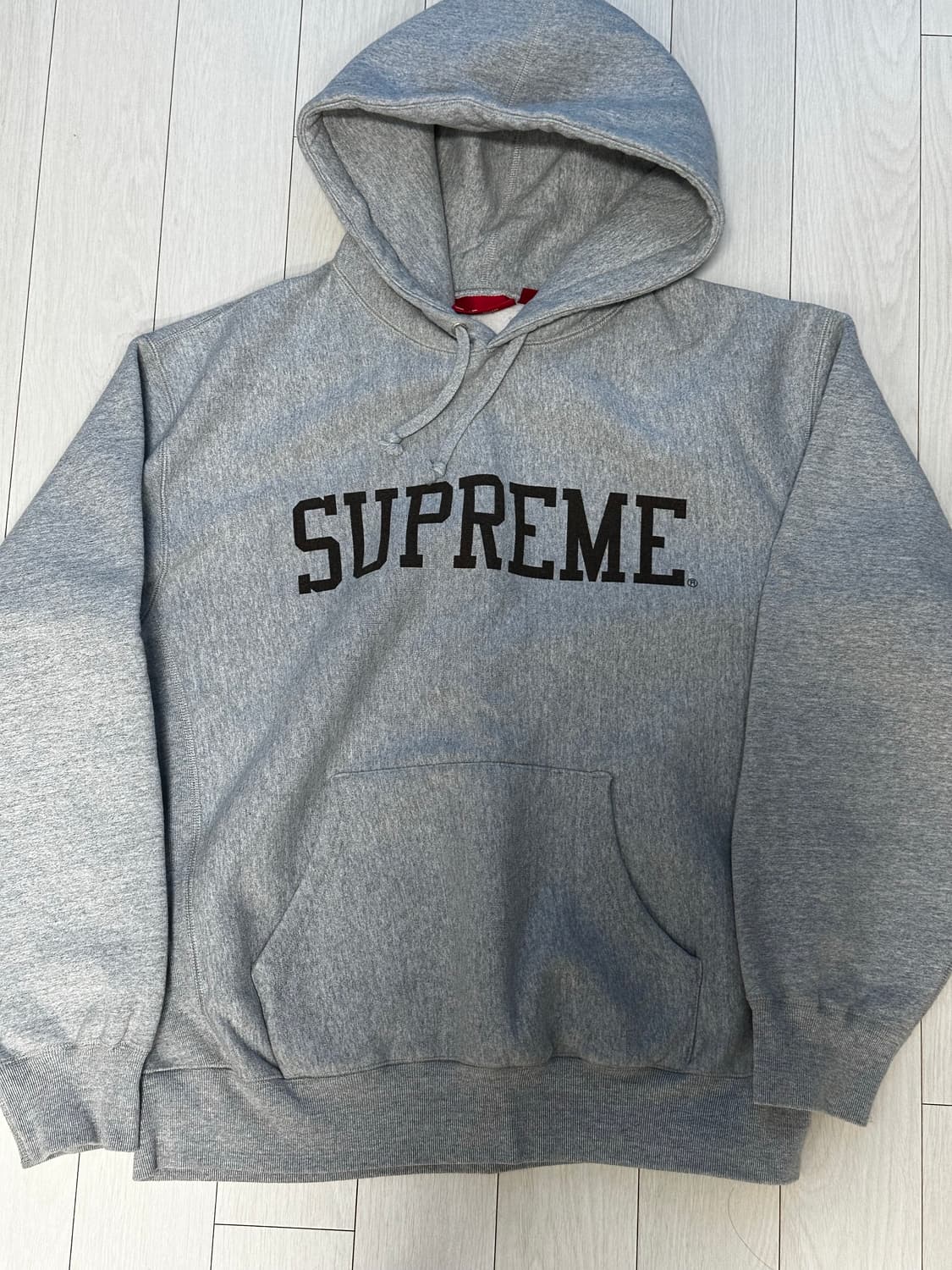 슈프림 바시티 후드 스웨트셔츠 헤더 그레이- 23FW 상품이미지1