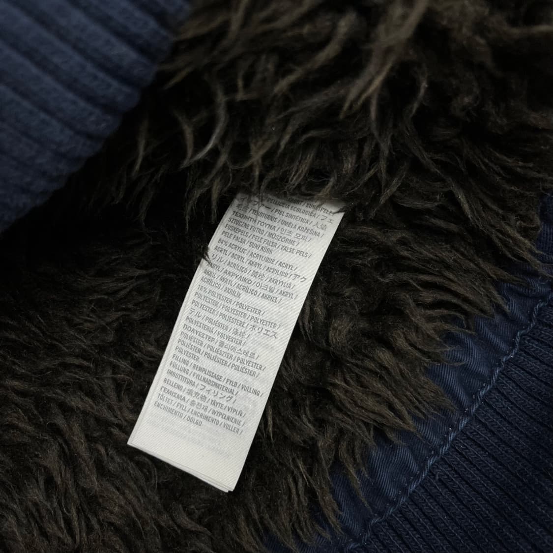 아베크롬비 센터로고 네이비 울프죠 후드집업 M 상품이미지7