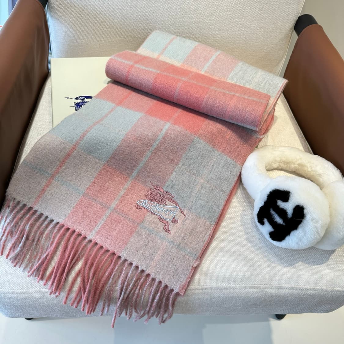 버버리 리버서블 스카프 100% 램스울 상품이미지1