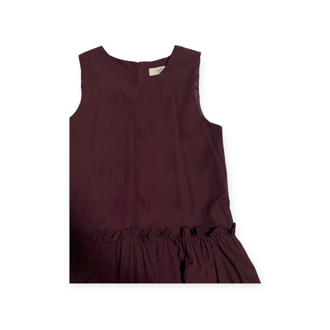 프릴 나일론 롱 원피스 상품이미지2