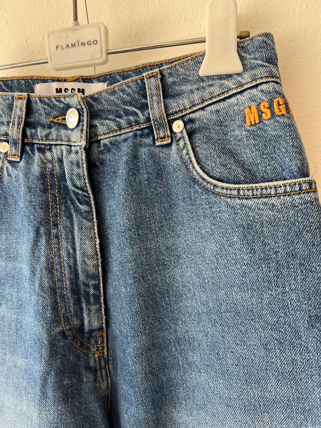 엠에스지엠 MSGM 여성 중청 와이드핏 데님팬츠 9부팬츠 상품이미지4