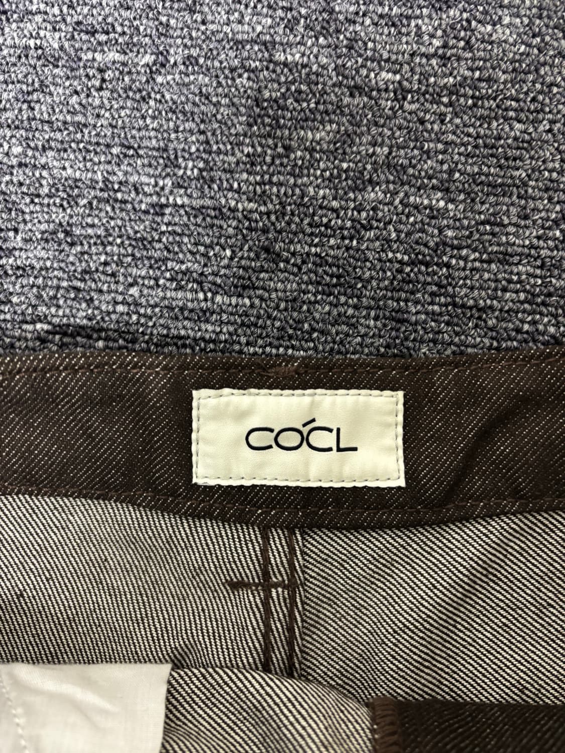 커스텀어클락 브라운 커브드 코튼 팬츠 상품이미지3