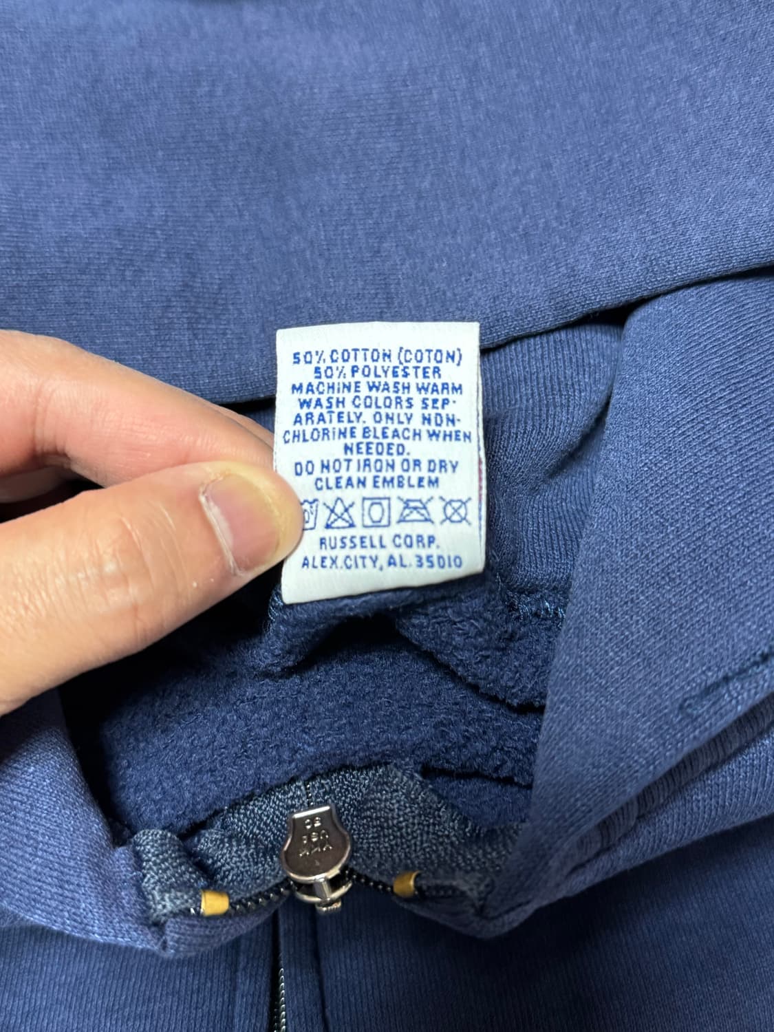 XXL) 러셀 에슬래틱 후드집업 빈티지 네이비 상품이미지4