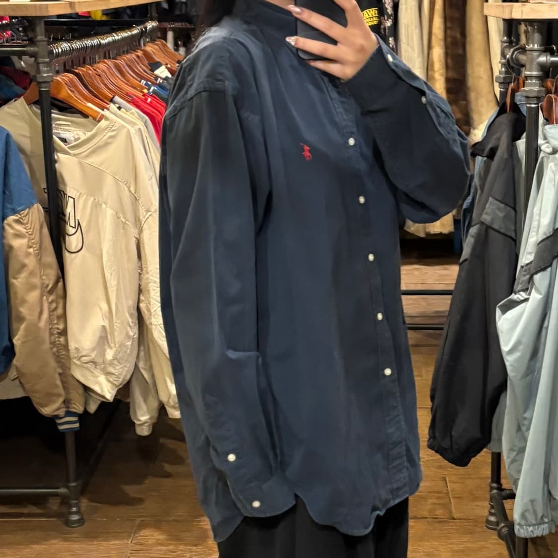 [HI] Polo 폴로 긴팔 셔츠 네이비 상품이미지4