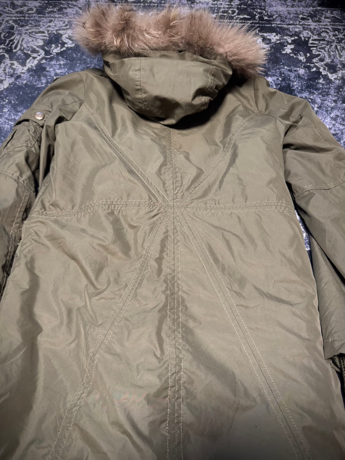 00s mode Vintage Olive Field Jacket 상품이미지5