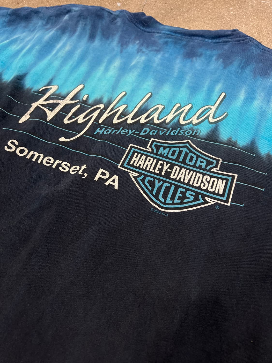 2002 할리데이비슨 타이다이 반팔 티셔츠 상품이미지4