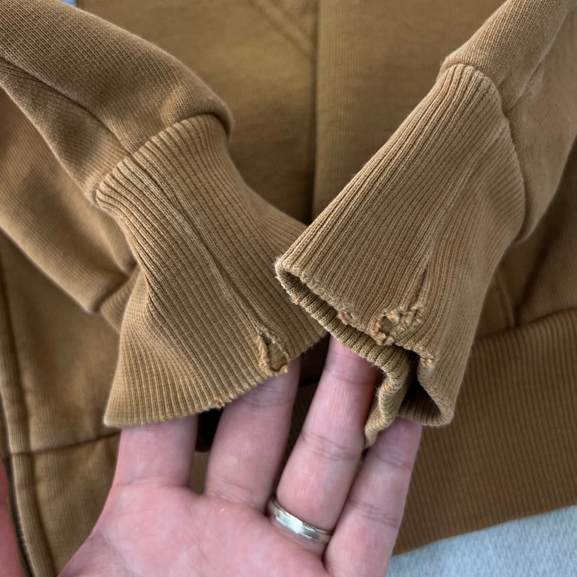 100 칼하트 신형 베이지 후드집업 상품이미지4