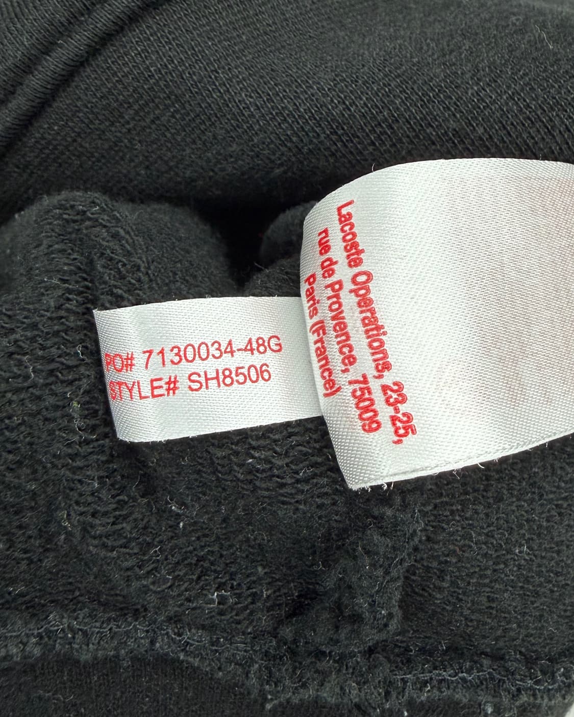 슈프림 x 라코스테 크레스트 로고 스웻 후디 블랙 상품이미지7