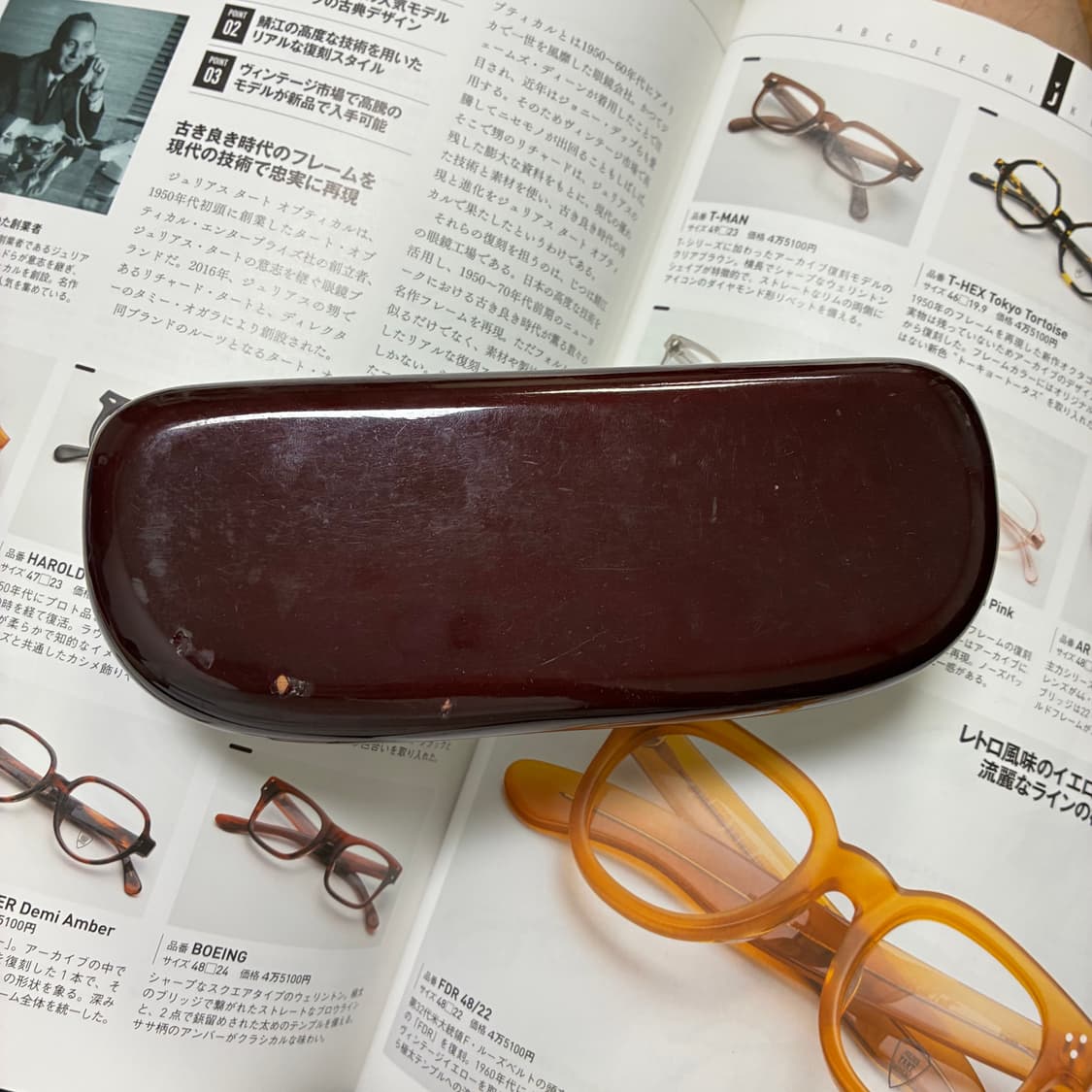 角矢甚治郎作 카도야 진지로우 사쿠 셀룰로이드 일본 뿔테 안경 상품이미지9