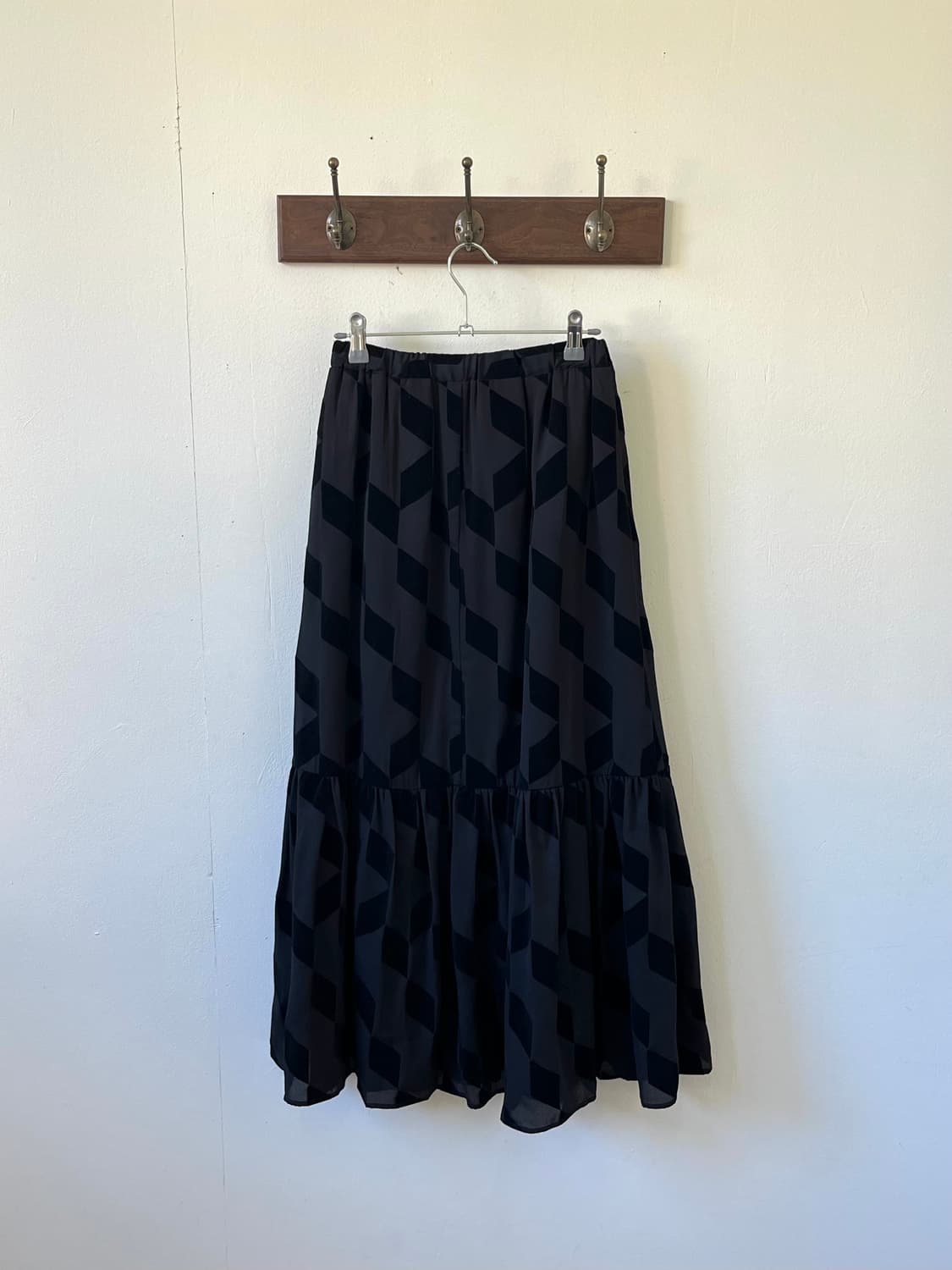 Japan vtg 아트 패치 롱 스커트 상품이미지2