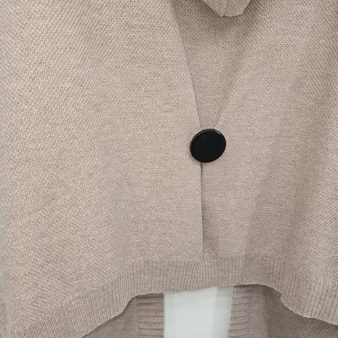 후드 니트 롱 조끼 베이지 상품이미지5