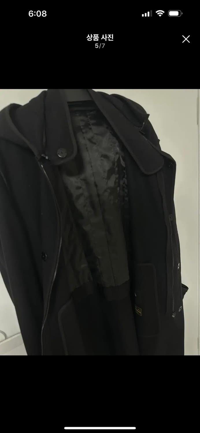 시스템 옴므 후드 코트 블랙 100 상품이미지5