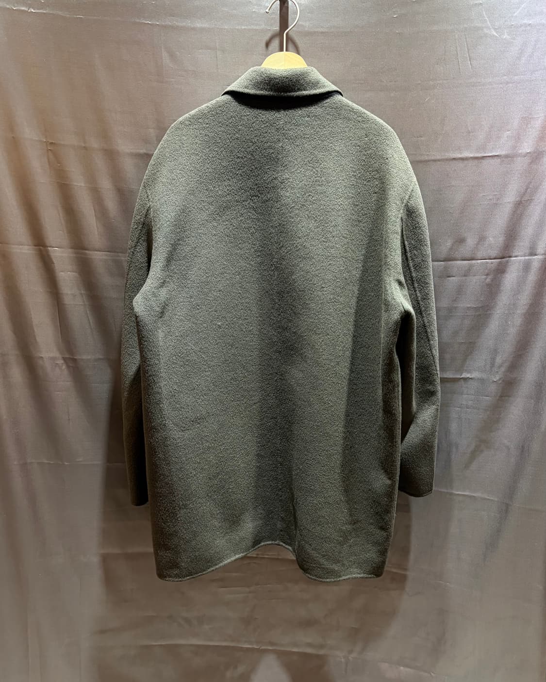 M YSL 입생로랑 포켓 심볼로고 카키 울 싱글코트 상품이미지3