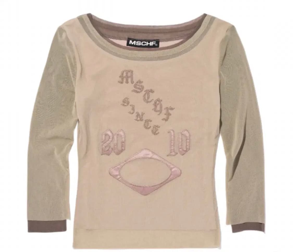 미스치프 보트넥 메쉬 탑s 상품이미지1