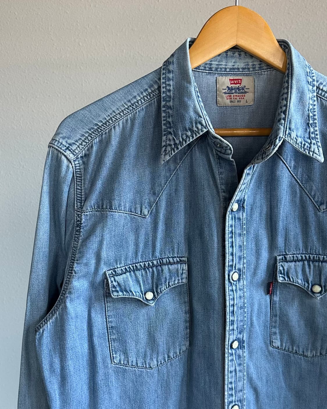 [L]리바이스 Levi's 90s 클래식 웨스턴 데님 셔츠 상품이미지3