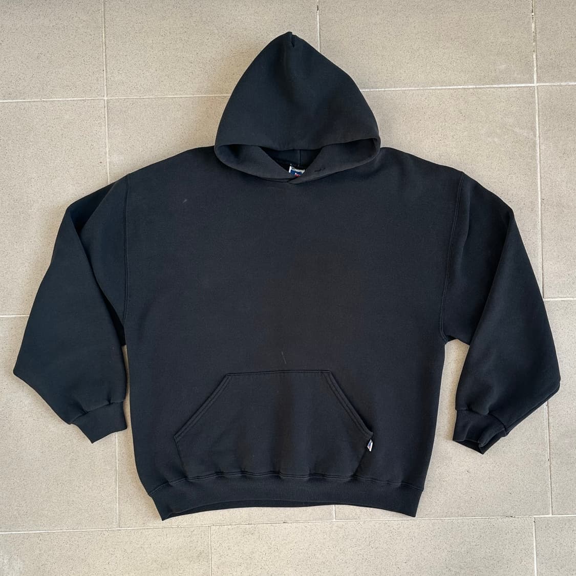 90s 빈티지 러셀 후드 블랙 XL 상품이미지1