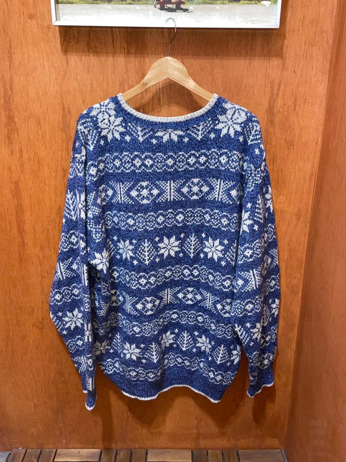 (XL) 80~90s USA L.L.Bean 엘엘빈 노르딕 울 니트 상품이미지6