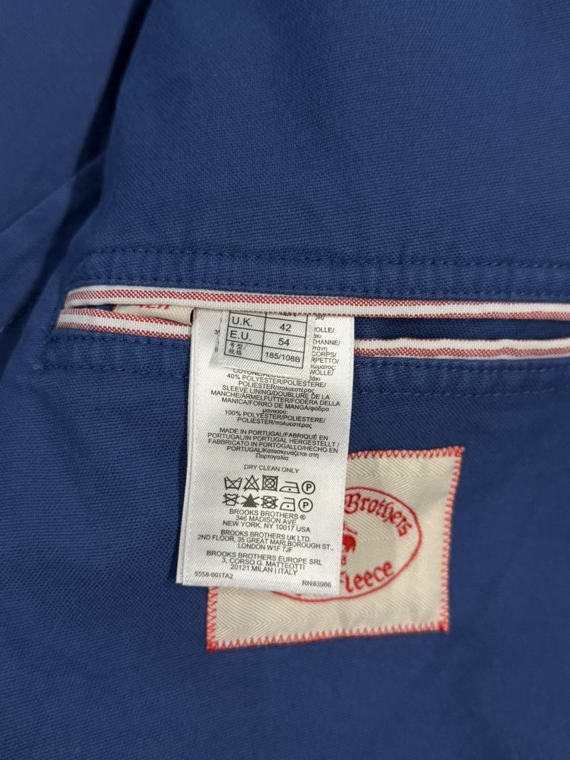 브룩스 브라더스 코튼 테일러드 자켓 슬림100 상품이미지8