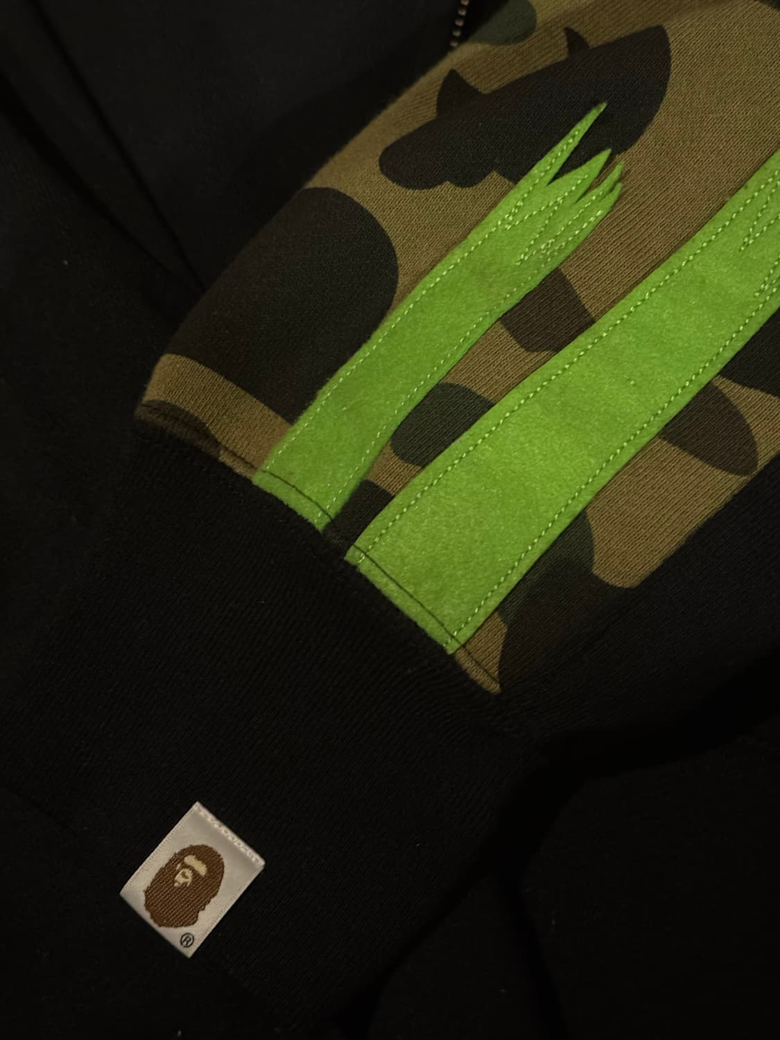 정품 한정판 베이프 팬더 샤크 후드집업 XL 상품이미지3