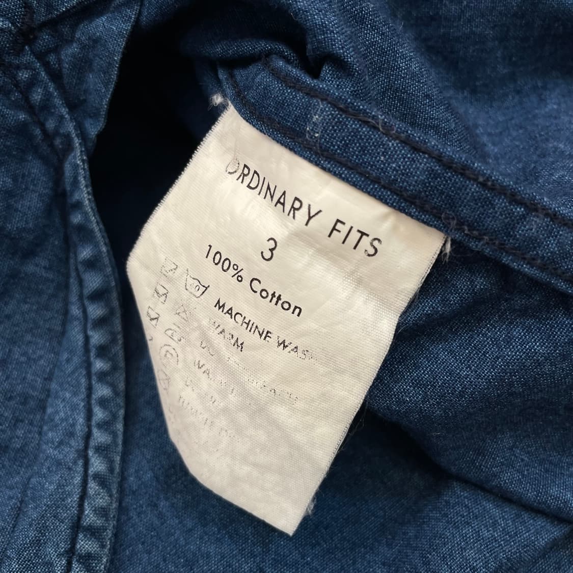 ORDINARY FITS 오디너리핏츠 노카라 데님셔츠  상품이미지5