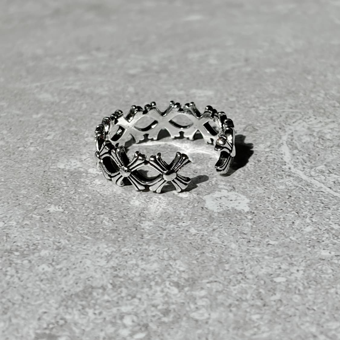 Oribell 크롬 멀티 크로스 링크 925실버 오픈링 반지 상품이미지5