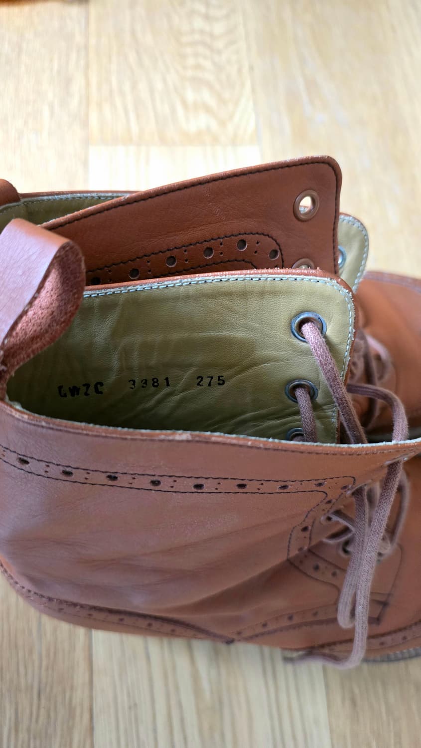 수제 남자 윙팁 부츠 275mm 상품이미지5