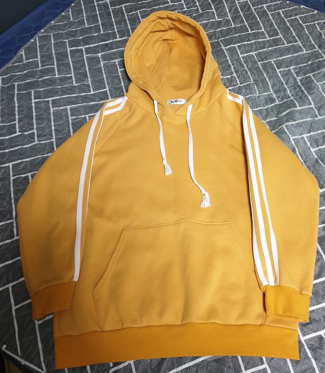 미니팩토리 삼선 기모 후드티 옐로우 (F) 상품이미지1