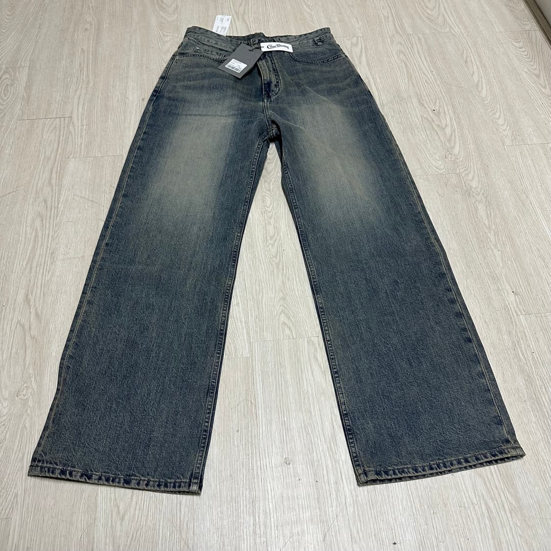 벨리에-미드 와이드 데님 팬츠 - 스모크 인디고 상품이미지6