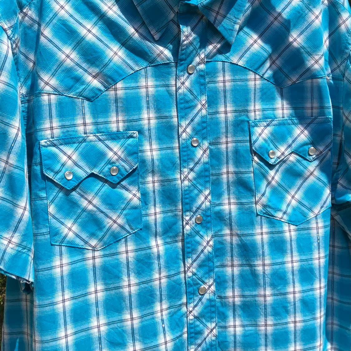 WRANGLER 랭글러 웨스턴 체크 반팔셔츠  상품이미지2