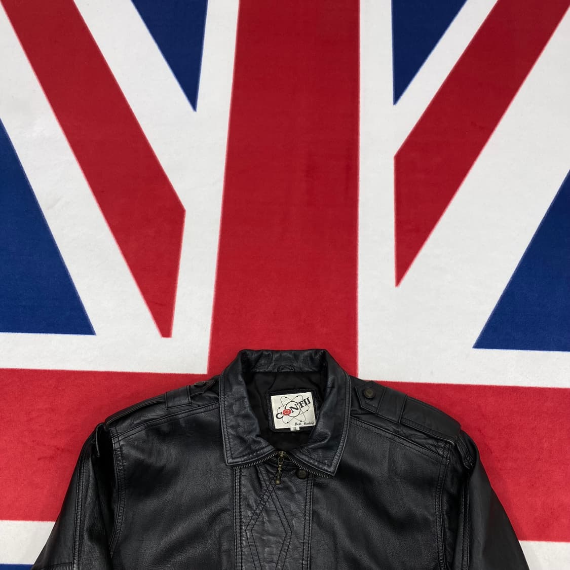 빈티지 가죽 봄버자켓 여성XL 상품이미지3