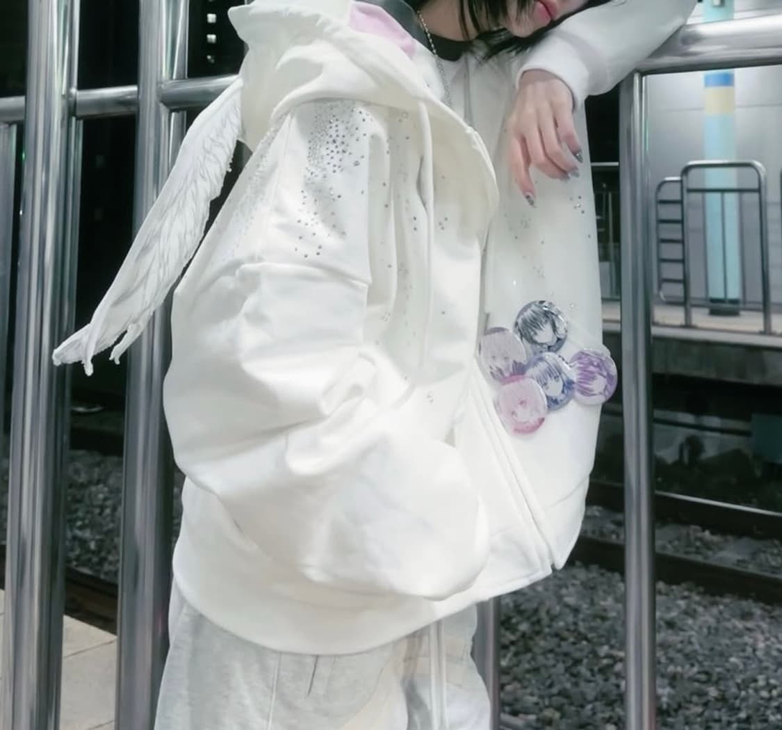 씨피어스 날개 후드집업 상품이미지4