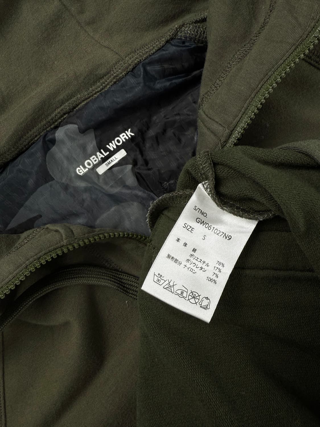 global work 핑거홀 후드집업 상품이미지7