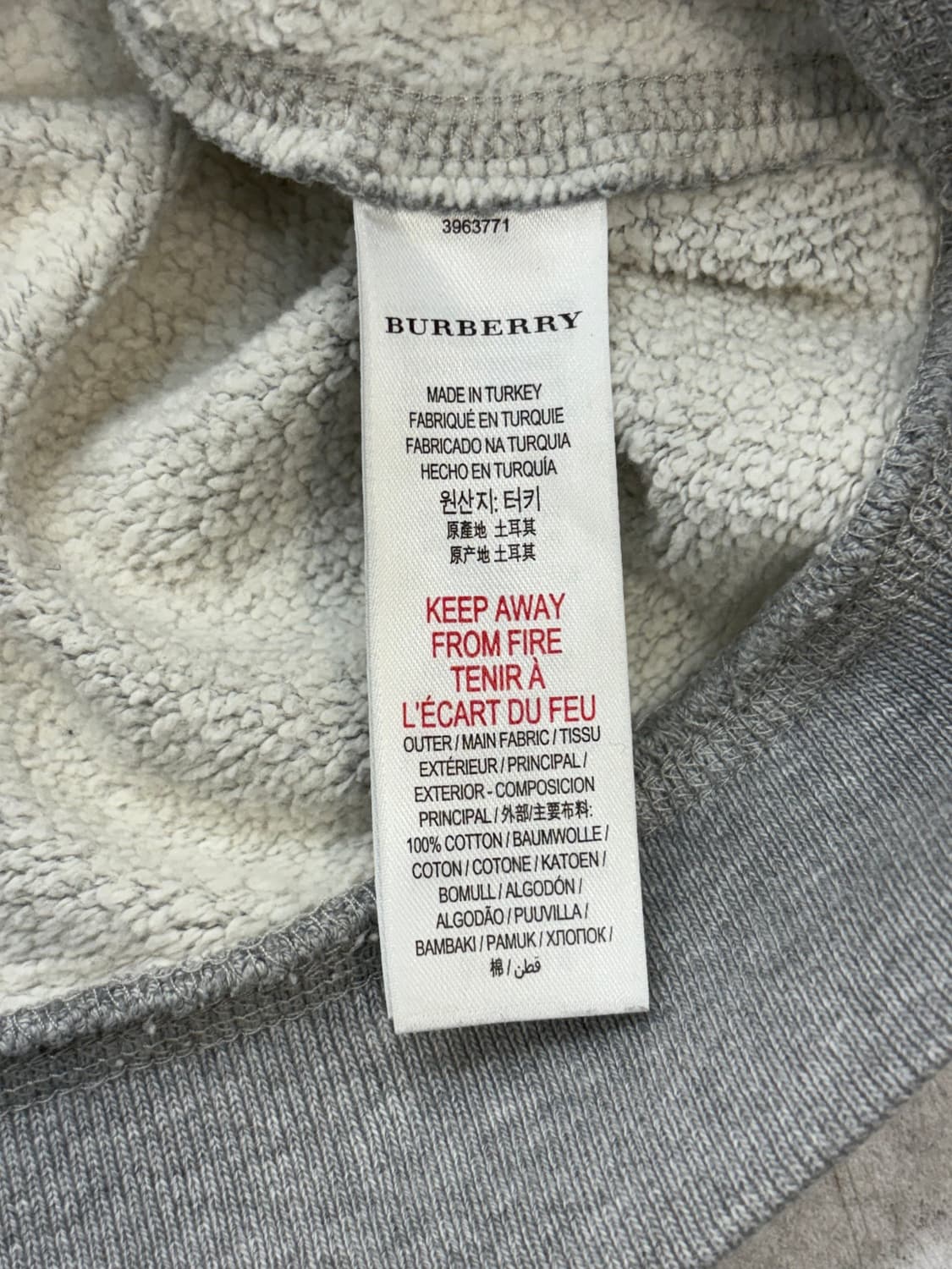 버버리 칠드런 나이트 로고 맨투맨 상품이미지5