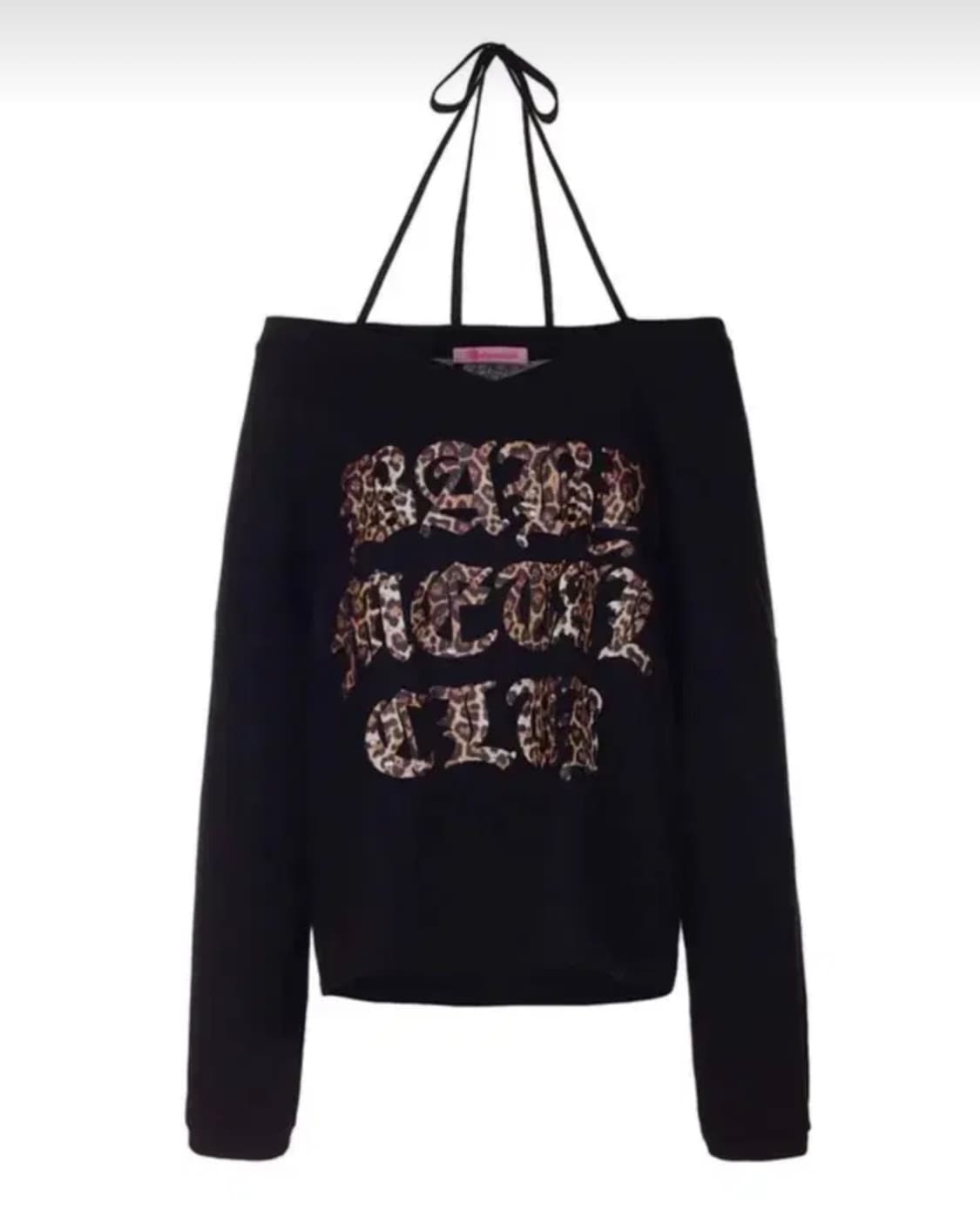 베이비메탈클럽 베메클 레오파드 스트링티 블랙 상품이미지1