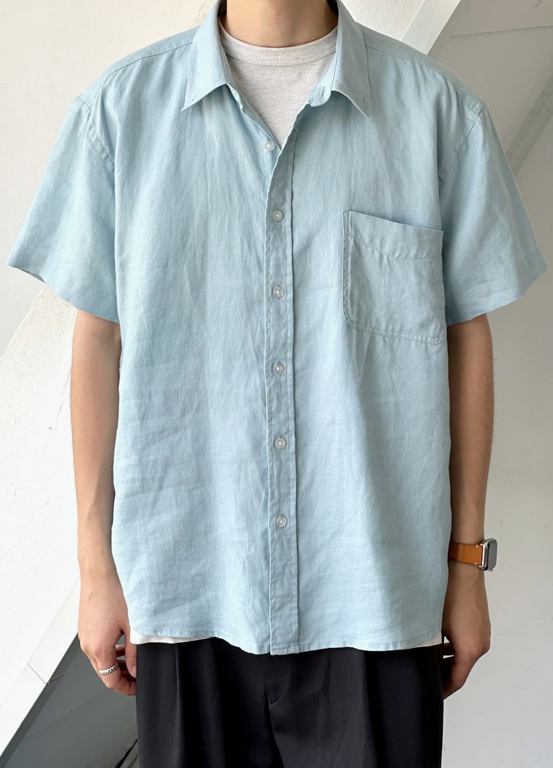 Pure linen H/S shirt 상품이미지7