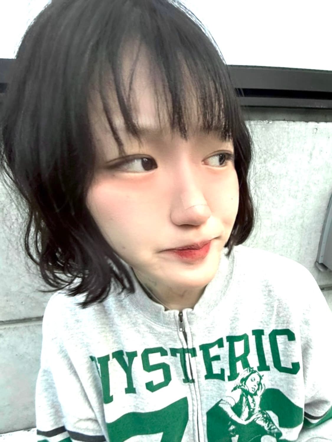 히스테릭글래머 76 오버사이즈 점퍼 그레이 (착용샷ㅇ) 상품이미지6