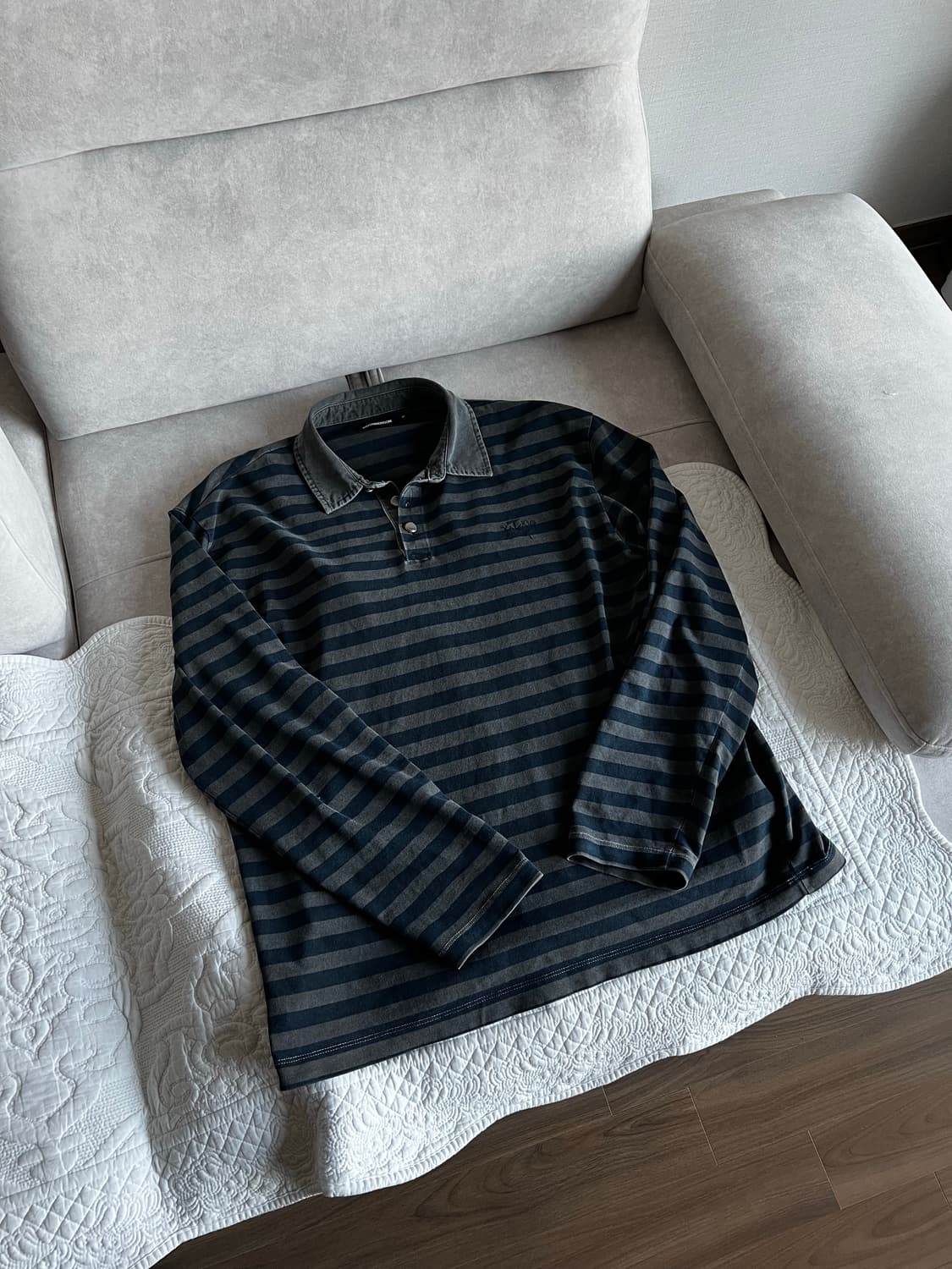 해칭룸 VTG 스트라이프 폴로티 블루 상품이미지7