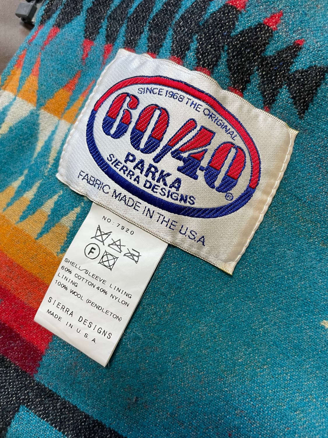 90s Made USA 시에라디자인 X 펜들턴 아즈텍 나바호 마운틴자켓 상품이미지3