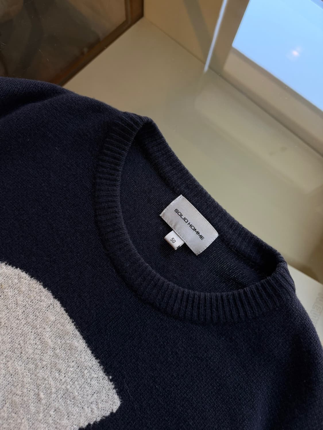 솔리드옴므 그래픽 니트 100 상품이미지6