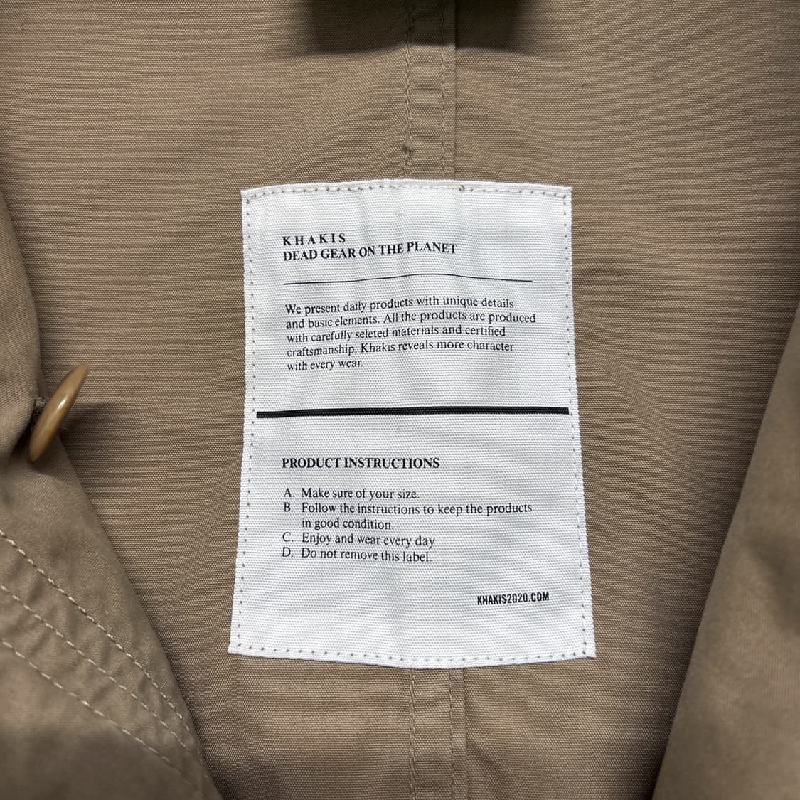 카키스 M-65 C.W 필드파카 주우재 바이오워싱 레더스냅 N1230 상품이미지9