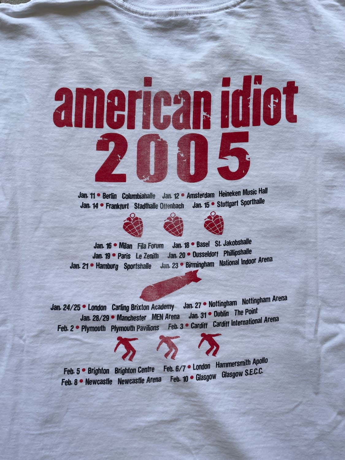 2005 그린데이 American Idiot 투어 티셔츠 상품이미지7
