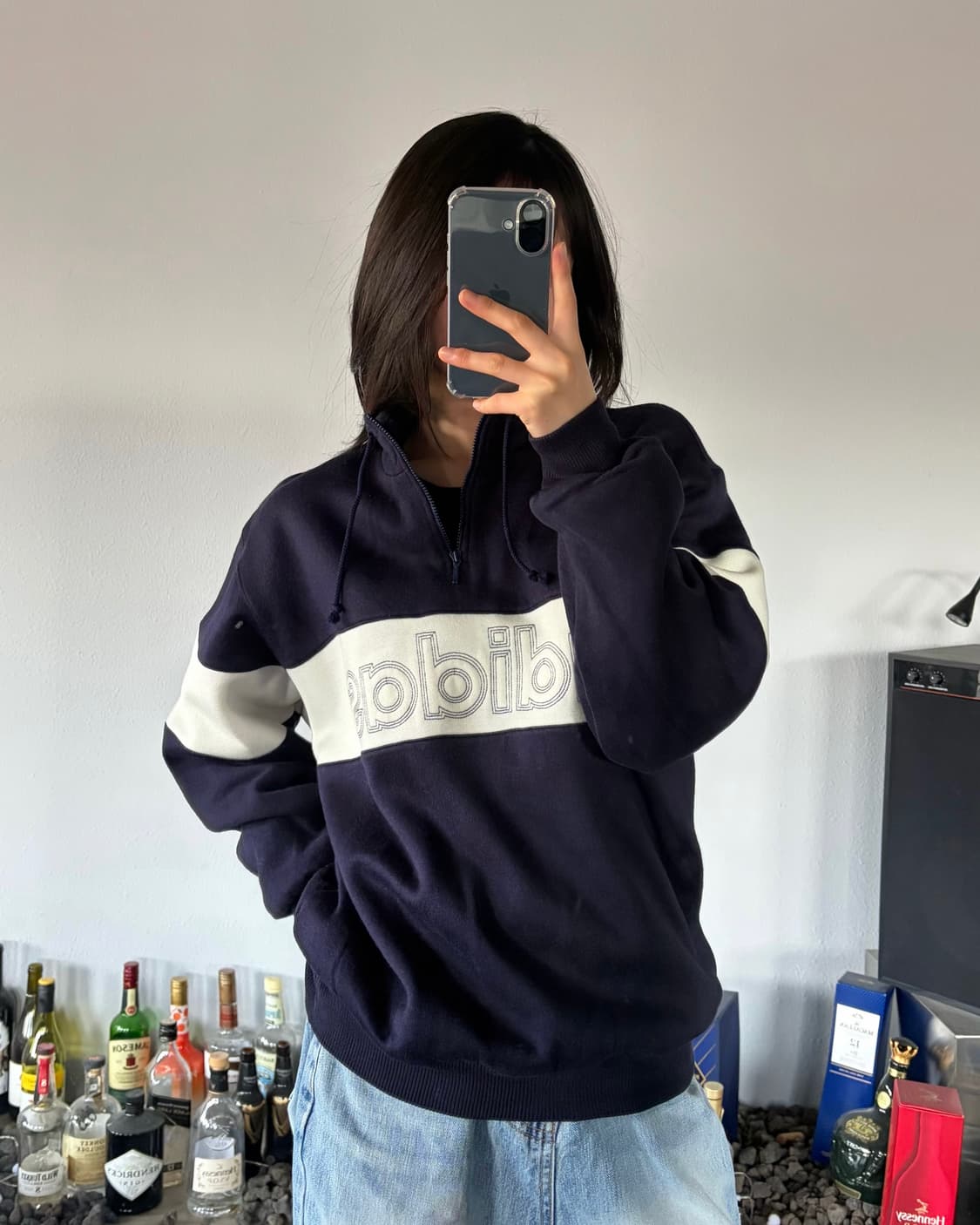 [L]아디다스 90s 일본판 올드스쿨 반집업 맨투맨 상품이미지1