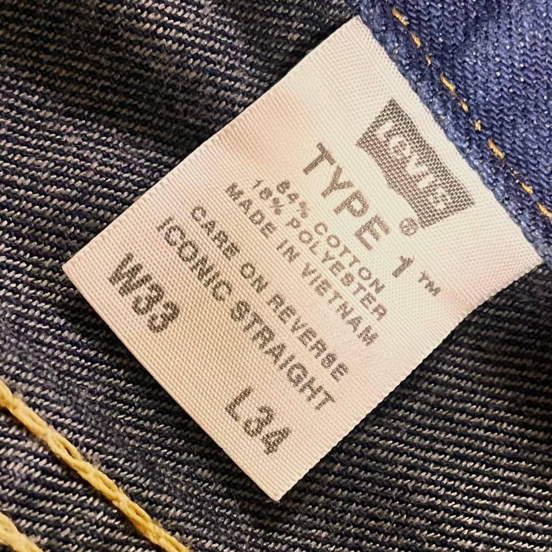 리바이스 타입원 데님팬츠 W33 L34 상품이미지5