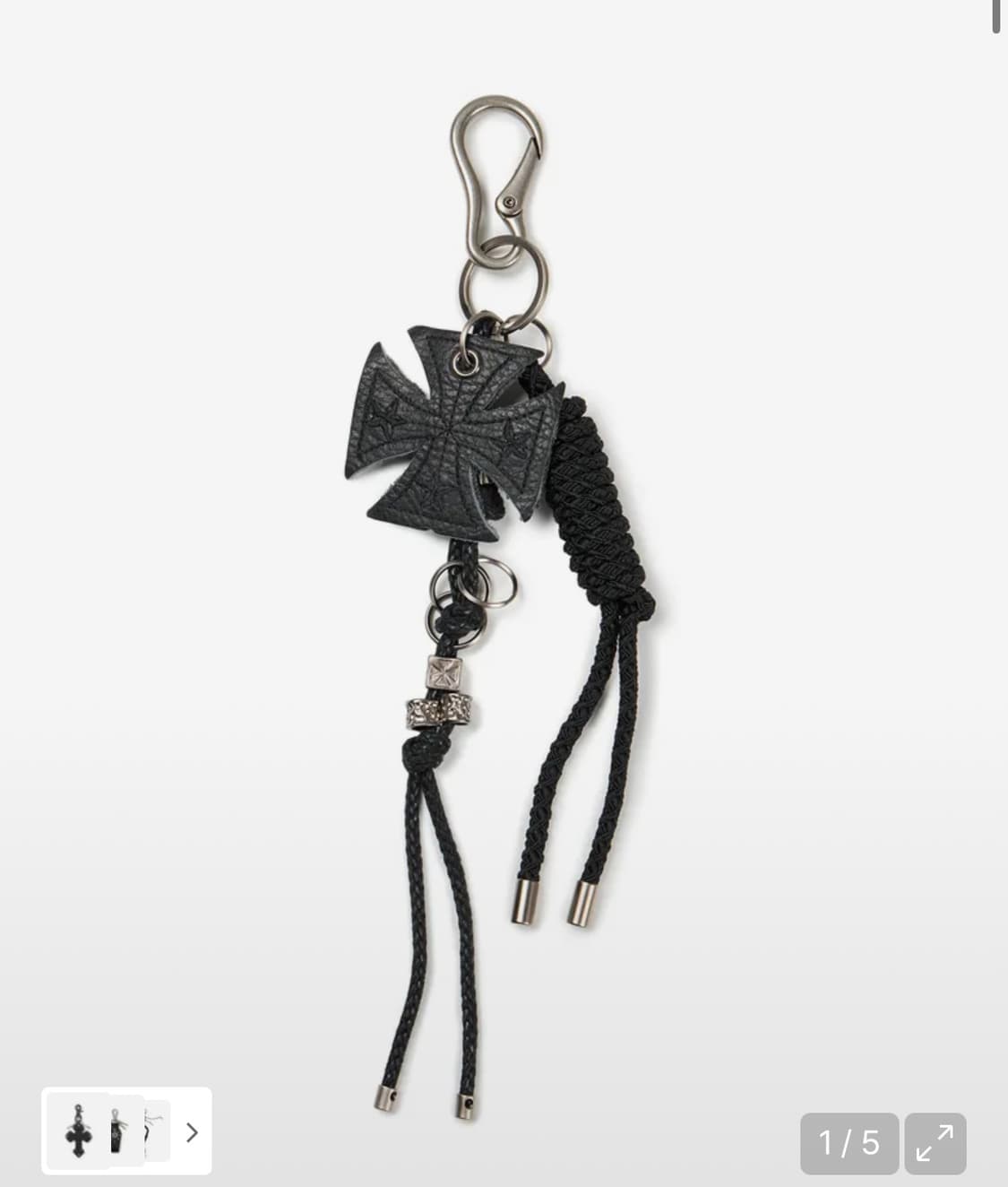 ETCE 크로스 레더 키링 블랙 상품이미지1