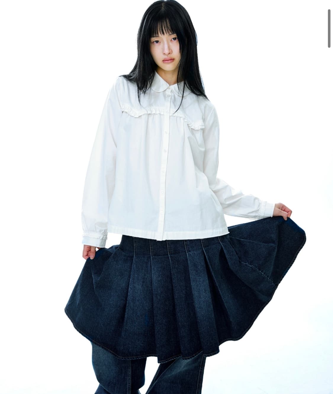 coyseio rough cut frill shirt 새상품 상품이미지2
