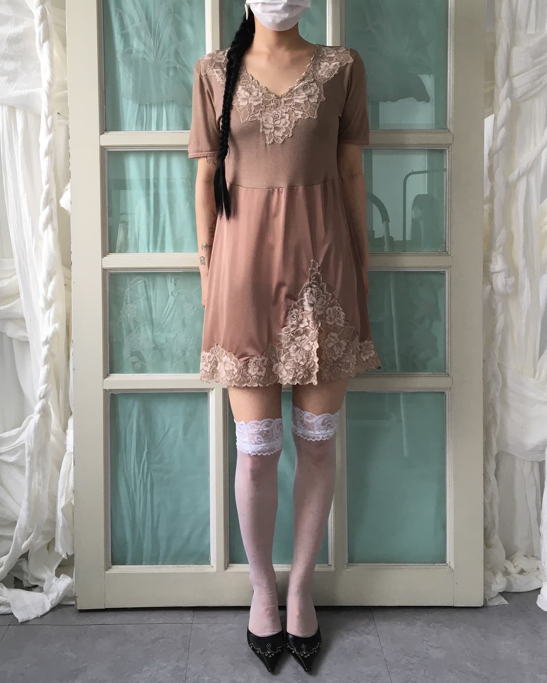 Lace trimming slip mood onepeice 상품이미지9