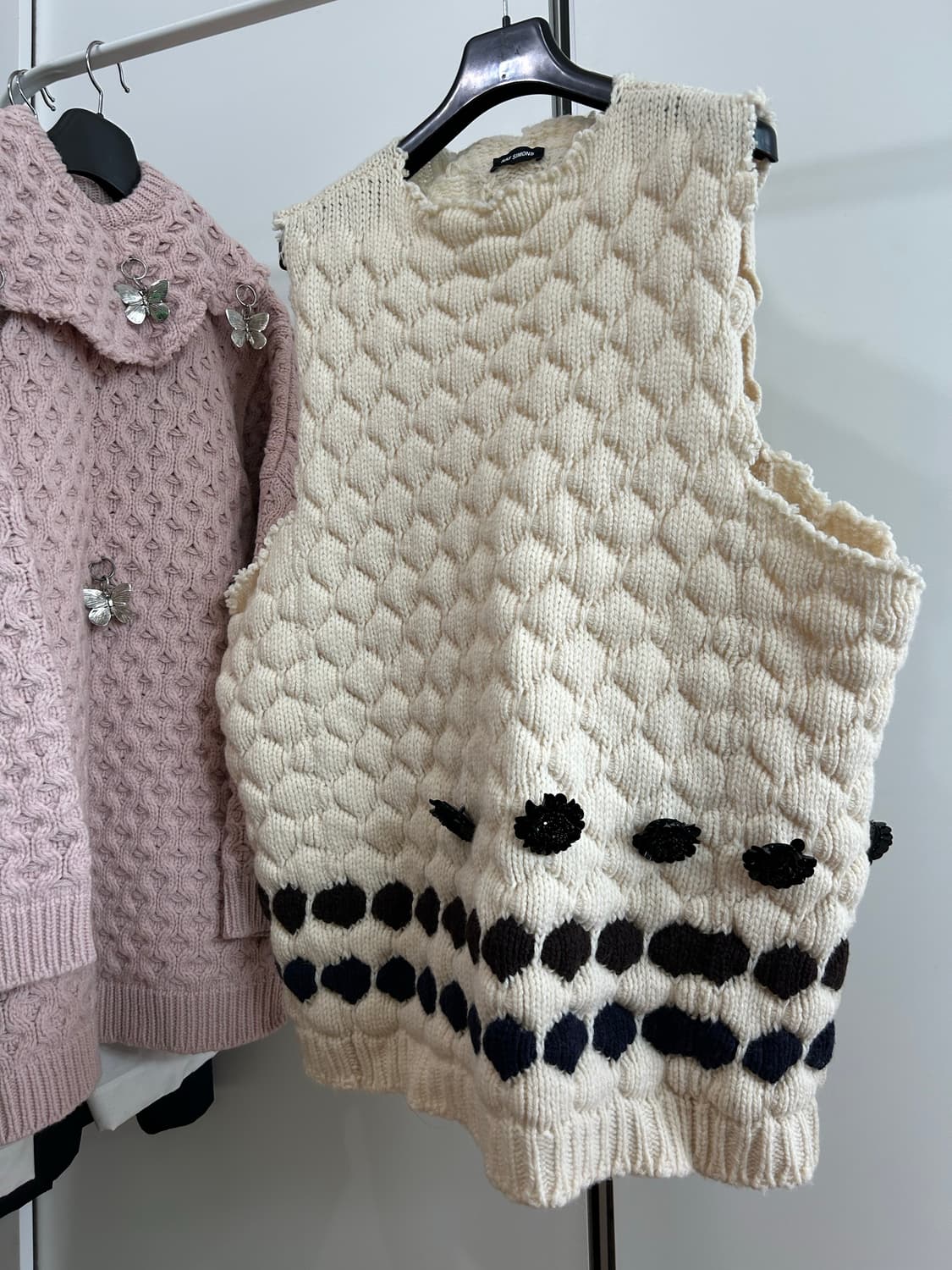 라프시몬스 코르사쥬 니트 베스트 상품이미지3